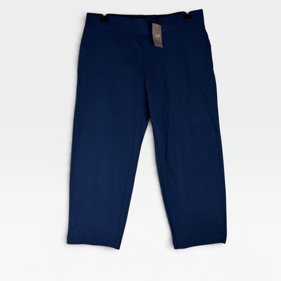 J. Jill Pants - J. Jill Pure Jill Slim-Leg Cropped Pants Womens S Navy Blue Stretch NWT